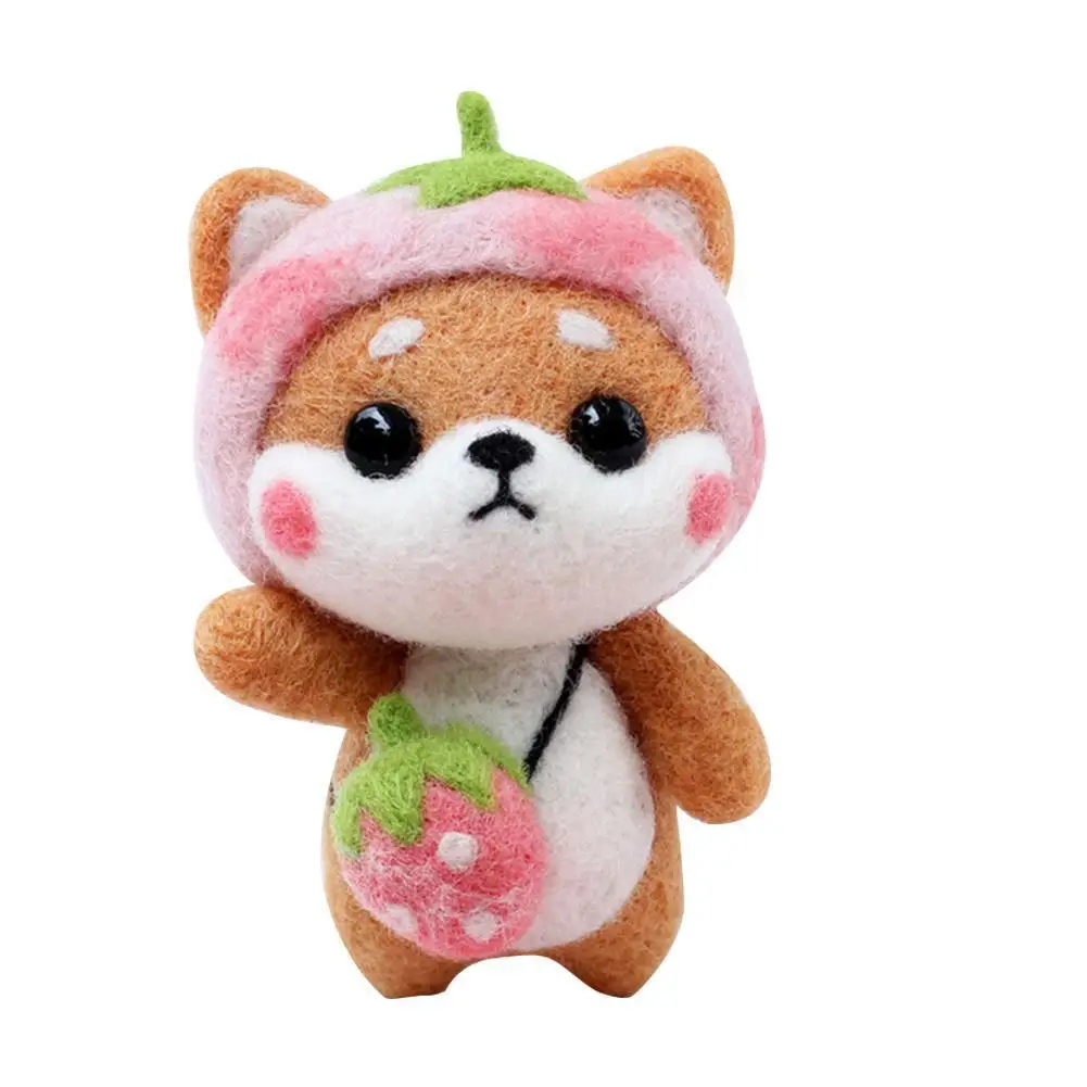 

Домашние игрушки для домашних животных ручной работы, шерстяная войлочная НЕОБРАБОТАННАЯ игла, валяние, Рождественский комплект, игрушка, ...