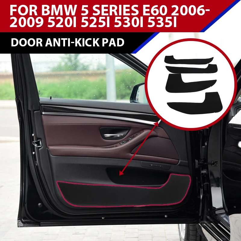 

Car Door Anti Kick Pad sticker for BMW 5 Series E60 2006-2009 carpet Side Edge Guard trim accessories Polyester protective mat