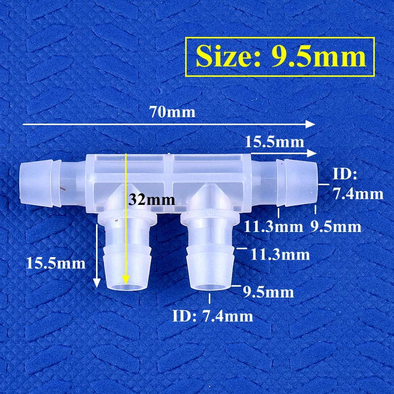 5 ~ 200 шт. 2,4 ~ 11,1 мм пп, равномерный диаметр, боковые 4-ходовые разъемы, аквариум, воздушный насос, шланг, соединительная система орошения, соединения труб