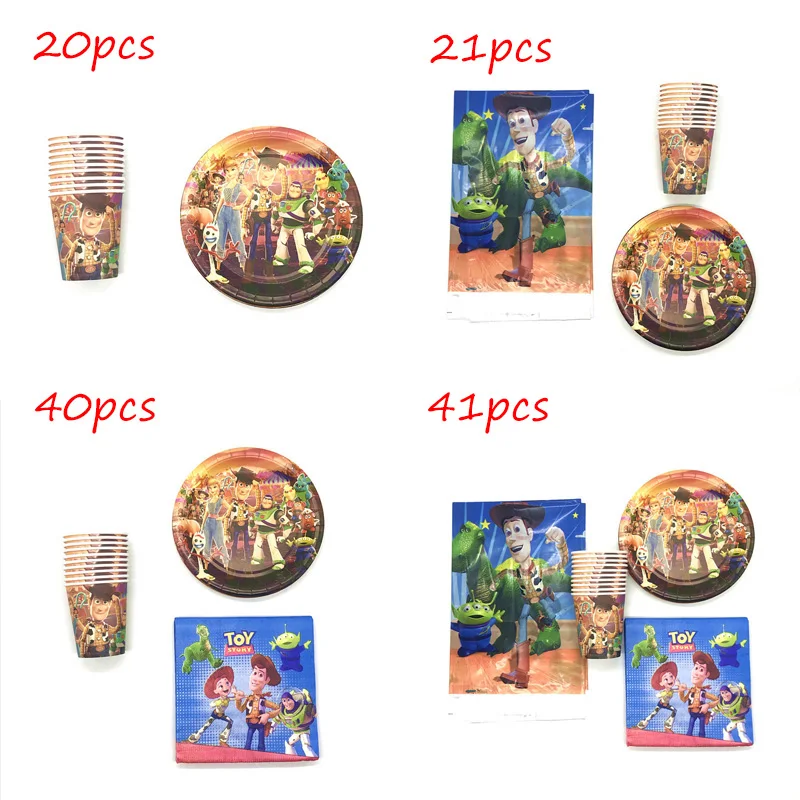 41 шт./лот мультфильма История игрушек 4 тема День Рождения вечерние украшения