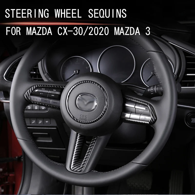 

Steering wheel ring car sticker steering wheel V-shaped left and right frame cover for MazdaCX-30 2019 2020 AXELA 2020