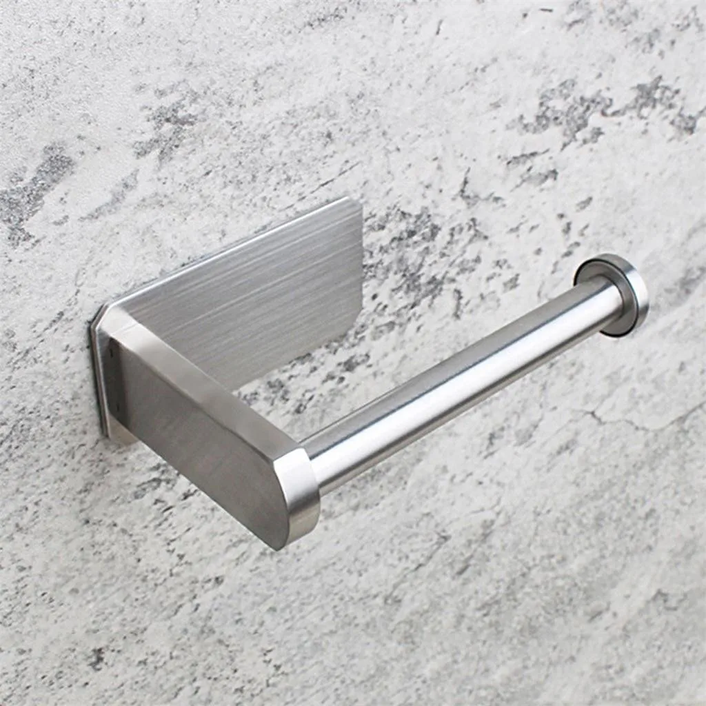 

Toilet paper holder Self Adhesive Toilet Paper Holder for Bathroom Stick on Wall Stainless Steel