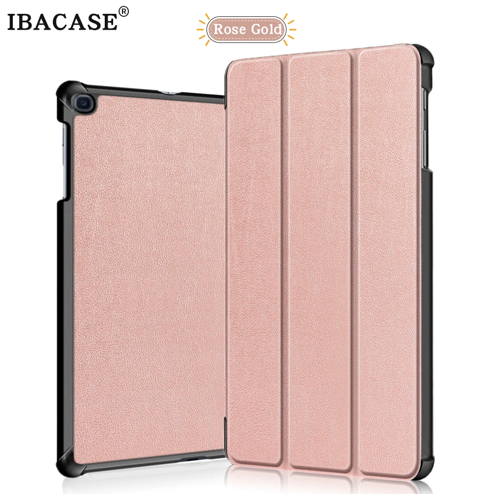 Rose Gold Чехол для samsung galaxy Tab A 10,1 SM-T510 T515 чехол для планшета Роскошный PU чехол Модный цветной кожаный чехол с рисунком - Цвет: Rose Gold