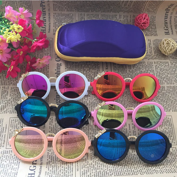 Милые круглые детские солнцезащитные очки брендовые для маленьких мальчиков и