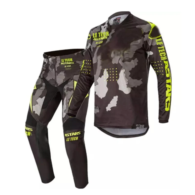 

2021 LE TECH ASTARS гоночный Мотокросс Джерси и брюки mx комплект снаряжения combo mtb внедорожный мотоцикл гоночный костюм для мужчин
