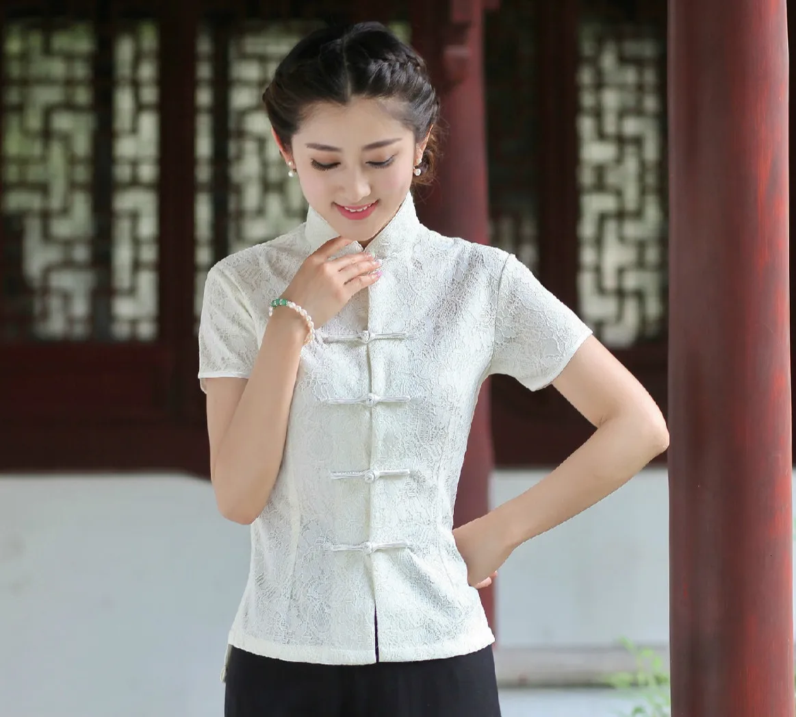 Женские ботинки в традиционном китайском стиле топ с воротником мандарин для Qipao