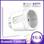 Умная розетка Tuya с Wi-Fi, штепсельная вилка EU 16A, умная розетка, приложение Smart Life, контроль энергии, время работы с Alexa Google Yandex Alice, умный дом