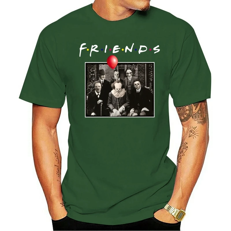 NEW Horror Friends Pennywise Michael Myers Jason Voorhees Halloween T Shirt Men Women Tee Shirt All Size printio jason voorhees