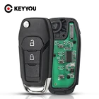 KEYYOU для Ford Ranger F150 2015-2018 ID49 чип 2 кнопки дистанционный Автомобильный ключ FSK EB3T-15K601-BA 433 МГц PCF7945P