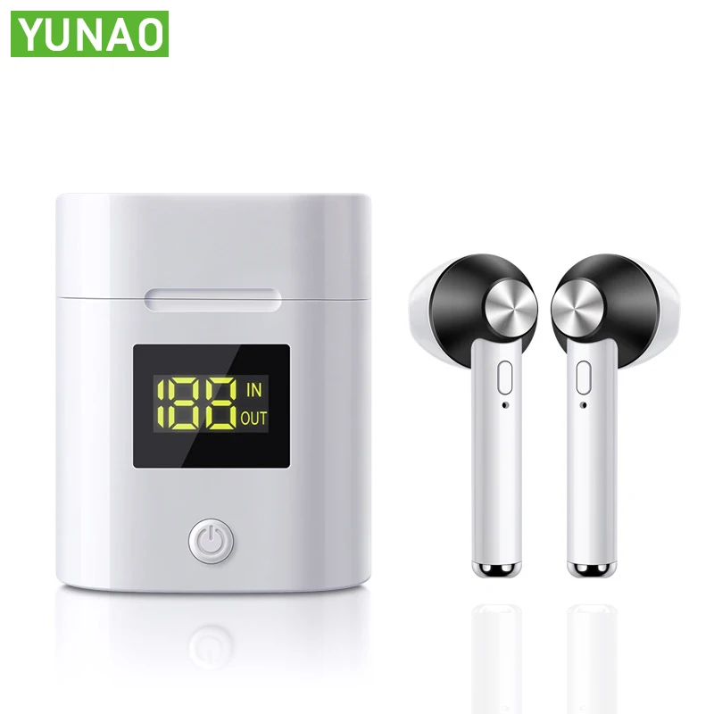 YUNAO DO19, беспроводные Bluetooth наушники, бинауральные, HD вызов, шумоподавление, Bluetooth наушники, Bluetooth гарнитура с зарядным устройством