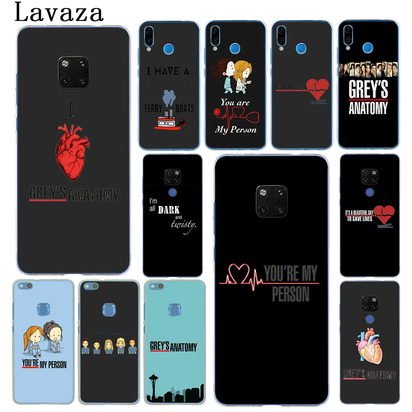 Чехол для телефона Lavaza серая Анатомия ТВ huawei mate 30 10 20 Pro Lite Nova 5I 4 3i 3 2i 2 Y6