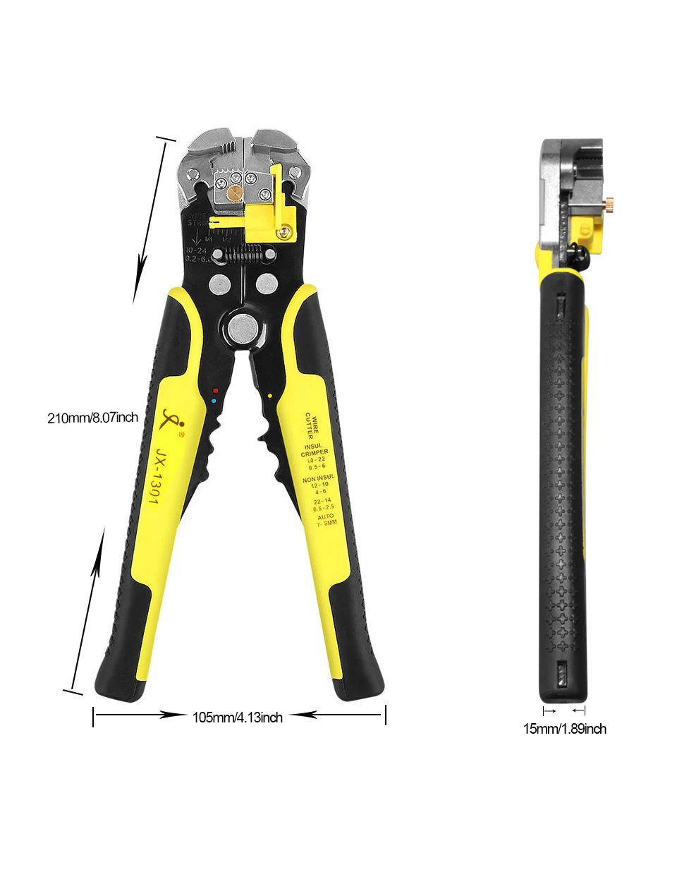 Wire Stripper, Self-Adjusting 8.4 Inch Cable Cutter Crimper, 3 in 1 Multi Pliers for Wire Stripping, Cutting, Crimping