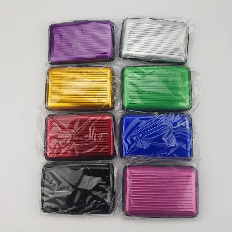 

Business Affairs 6 Pockets Aluminium Alloy Box Commercial Business Card Book Card Stock Name Cards Credit Bank Card Holder 1pc
