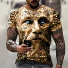 Популярная Новая Стильная мужская футболка 2021 года, портретная 3D футболка, уличный стиль джентльмена, с коротким рукавом, летняя мода, красивый человек