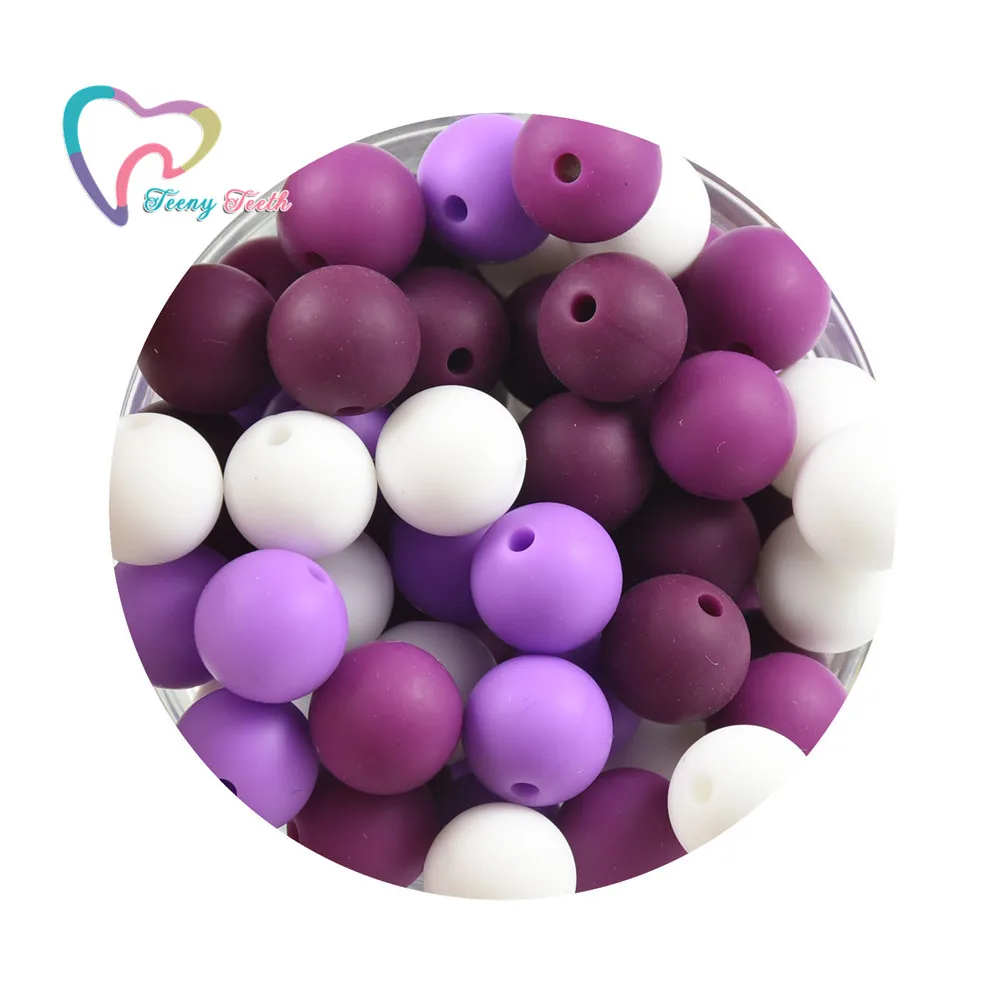 40 шт. монохромные силиконовые шарики 12 мм|Бусины| |