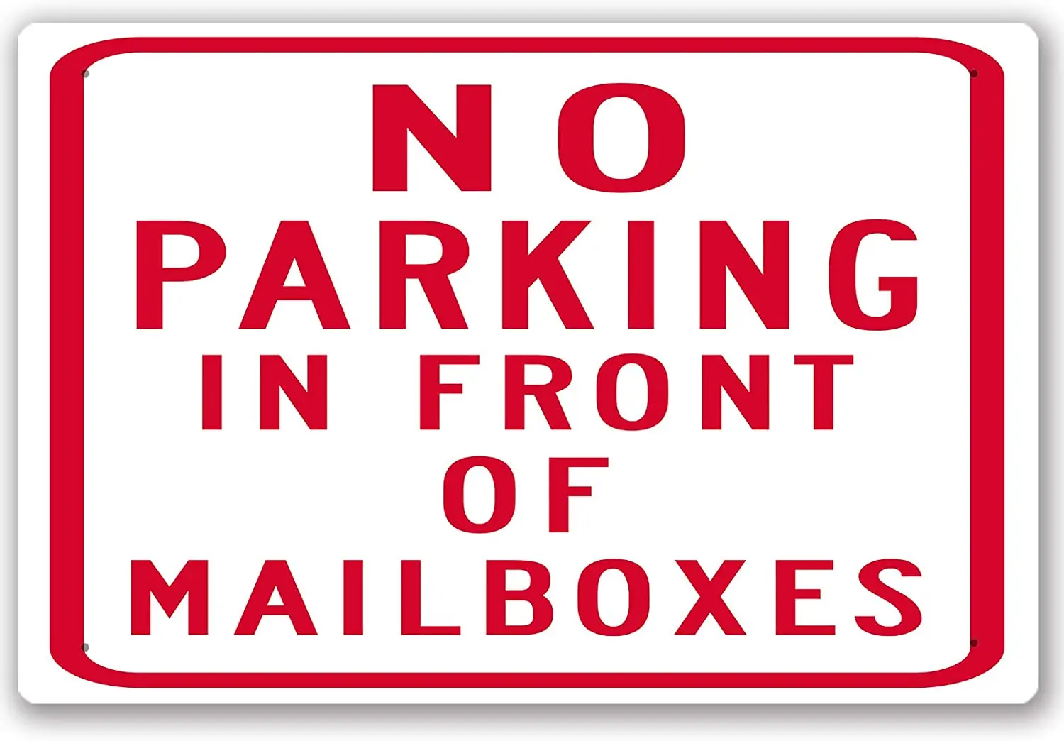 

Warning Sign No Parking In Front of Mailboxes Tin Sign Metal Wall Sign Home Backyard Wall Decoration Plaque Metal Sign 12*8 Inch