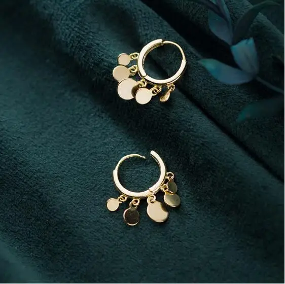 Серьги-кольца женские из серебра 925 пробы ювелирные украшения для ушей с