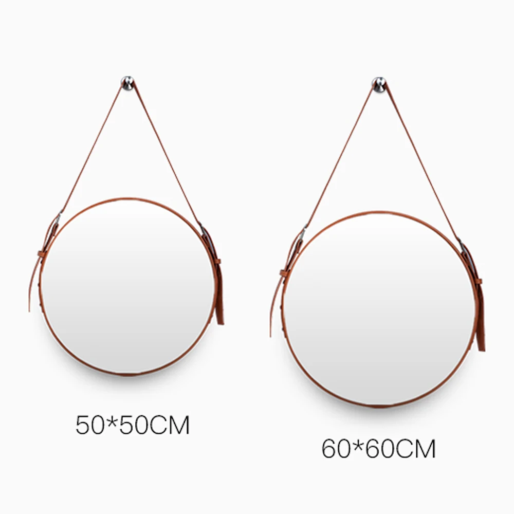 

Belt bath mirror wall hanging decorative mirror hotel bathroom mirror restaurant wall art round hanging mirror wx8281346