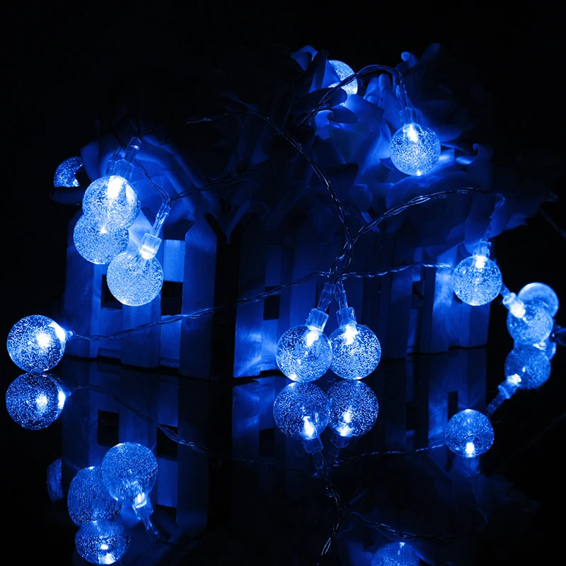 

Crystal Ball Solar String Lights 6M 30 LED Outdoor Garden Light 8 Mode For Patio Lawn Holiday Wedding Party Christmas Decoration