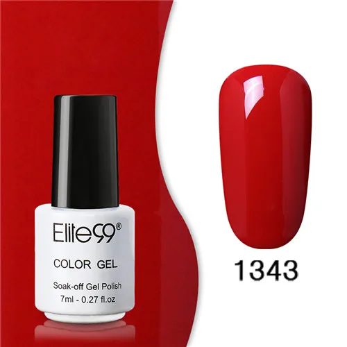 1343 Elite99 Гель-лак набор все для маникюра Полупостоянный Vernis верхнее покрытие УФ светодиодный гель лак удаляющийся замачиванием Гель-лак для ногтей - Цвет: 1343
