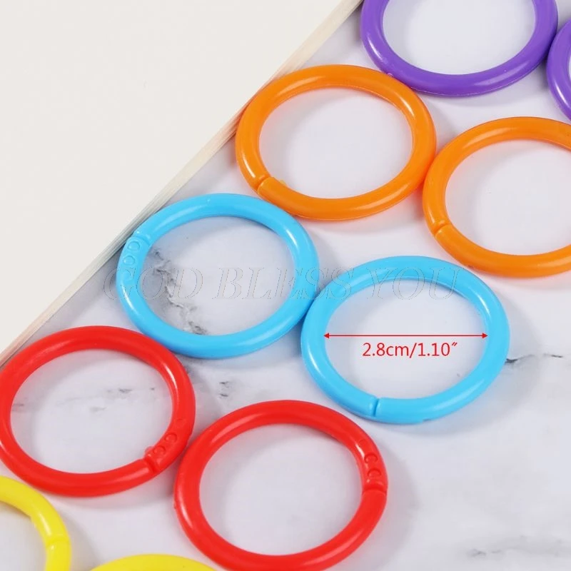 

20x Creative Plastic Circle Multi-Functional Loose Leaf Ring Binder Hoop For DIY Photo Scrapbook Album Book Office Drop Shipping