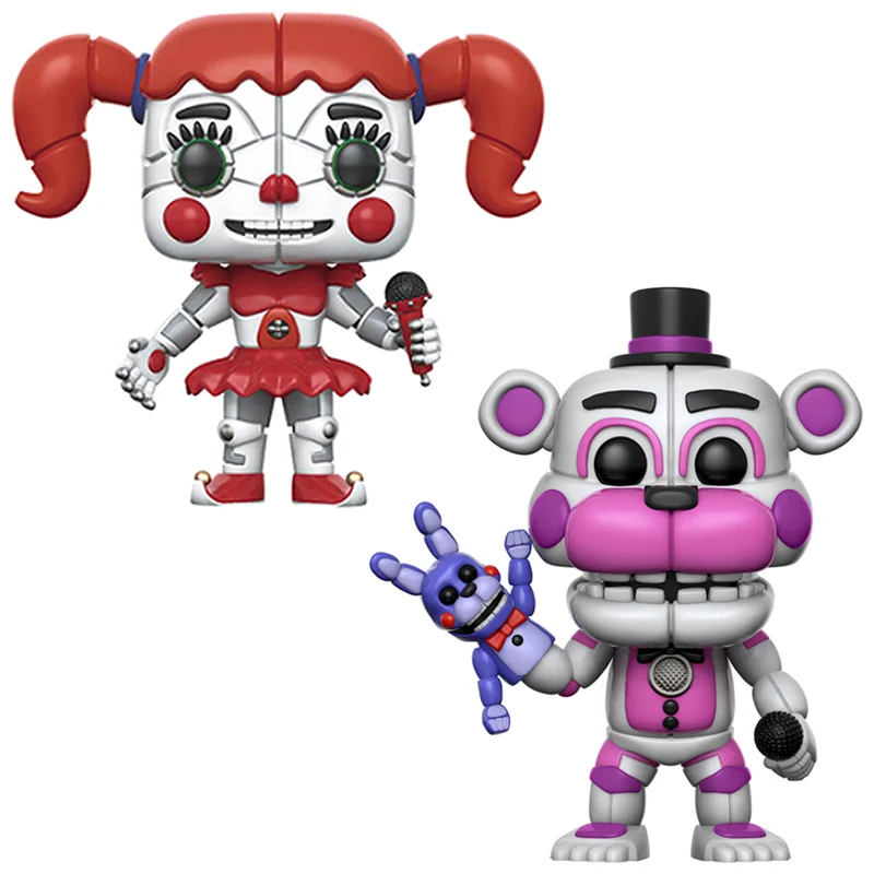 2PCS 10 шт. Five Nights At Freddy's Toys ПВХ Фигурки FNAF Бонни и Чика Фокси Funtime Фредди фазмедведь кукла кошмар медведь куклы - Цвет: 2PCS