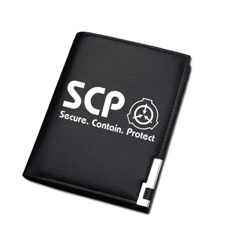 Короткий кошелек SCP Foundation из искусственной кожи с золотым принтом Подарочный