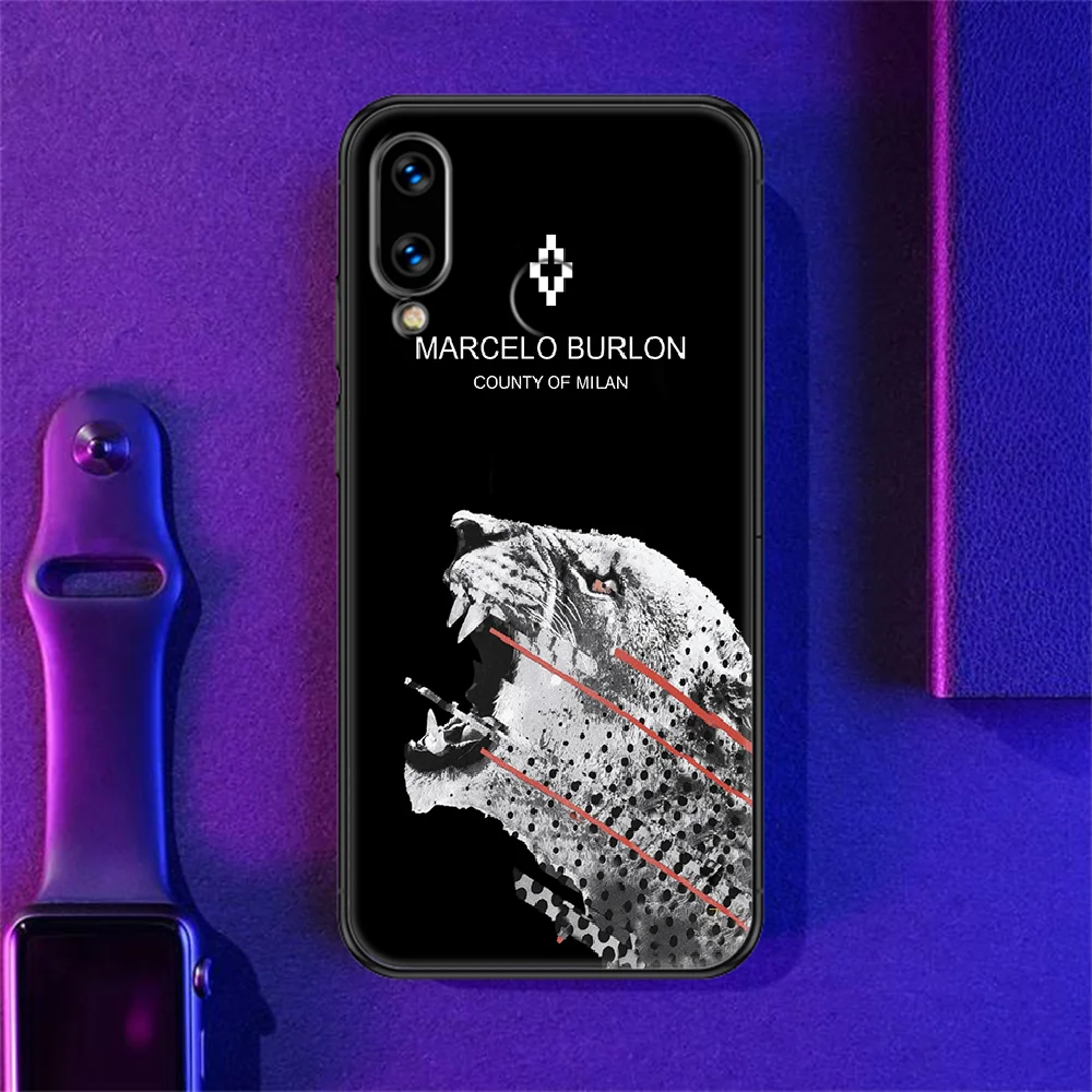 

marcelos fashion brand Burlons Phone case For Huawei Honor 6 7 8 9 10 10i 20 A C X Lite Pro Play black art hoesjes fashion