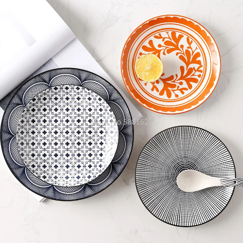 Малое блюдо 6 дюймов подглазурованная керамическая посуда в скандинавском стиле