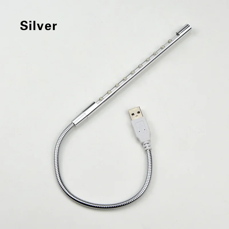 USB светодиодный компьютерный светильник мини металлические гибкие настольные