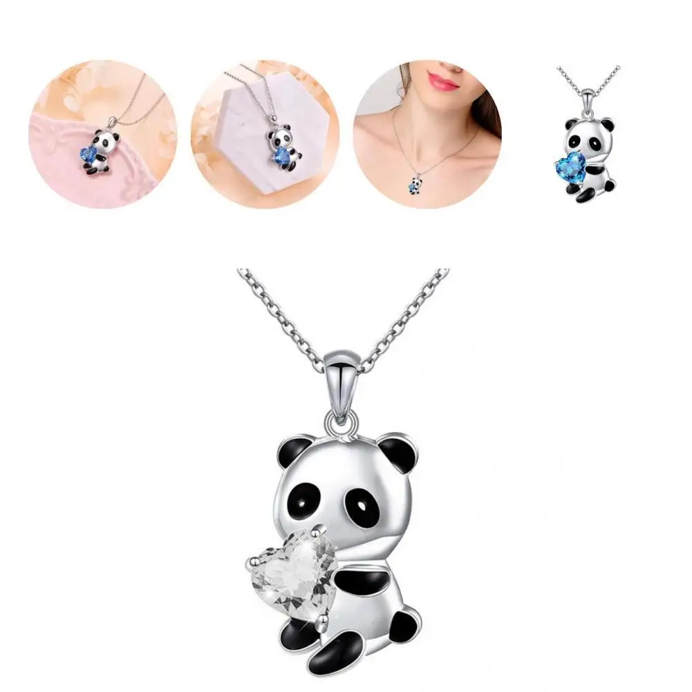 

Cute Pendant Necklace Rhinestone Female Cartoon Animal Necklace Necklace Chain Necklace