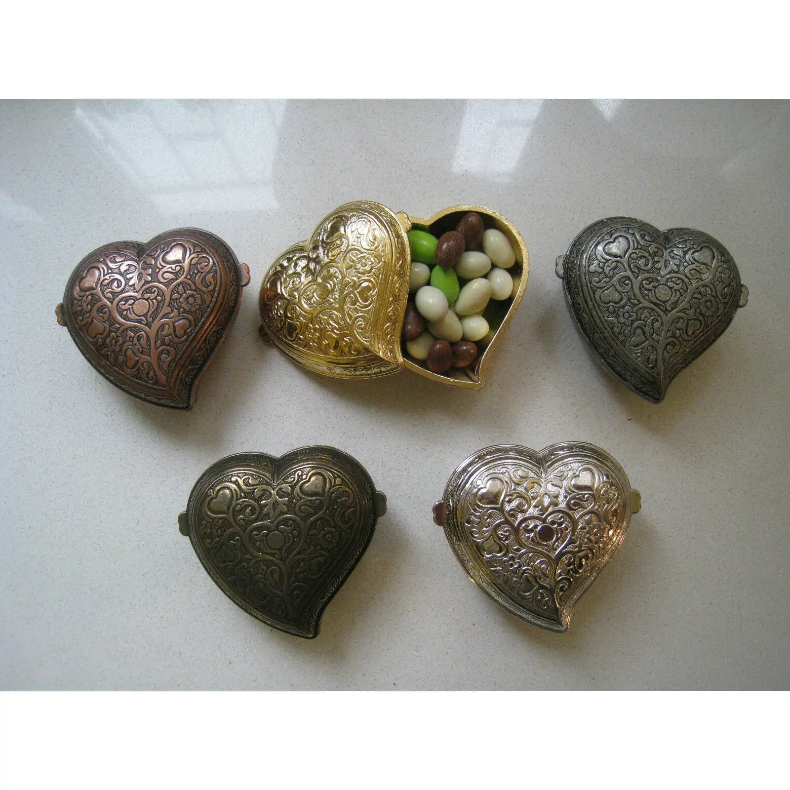 Винтажная медная Латунная чаша в форме сердца для сахара конфет и шоколада|Чаши| |