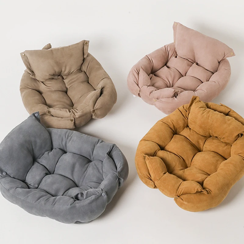 Cama suave para perro, Perrera de ante, tumbona para mascotas, camas lavables y transpirables para perros peque&ntilde;os, medianos y grandes, suministros para mascotas-1