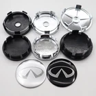 4 шт. 56 мм 60 мм 65 мм 68 мм знак Infiniti логотип автомобиля эмблема колеса центр ступицы колпачок обод креативные значки Чехлы Декоративные стикеры аксессуары