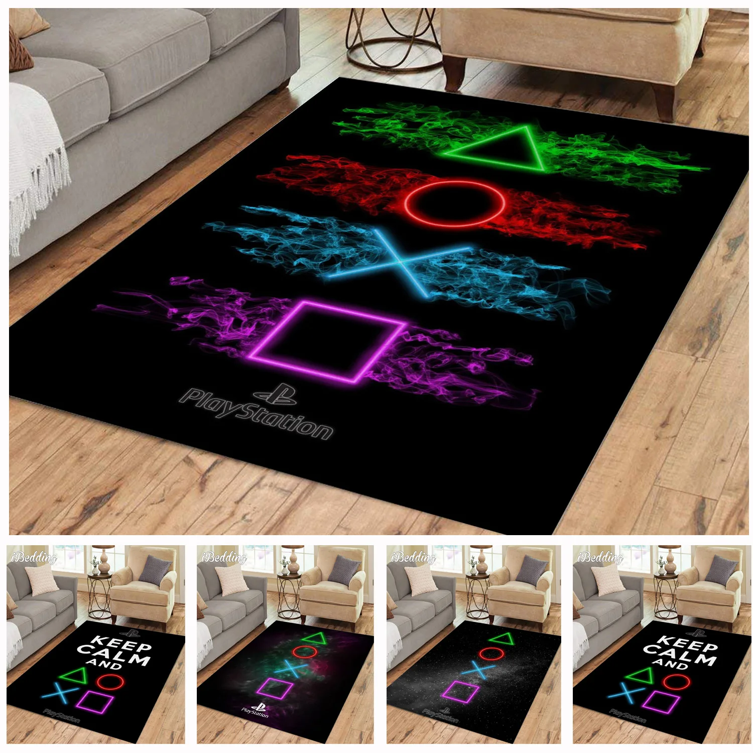 Игровой 3d коврик для мальчиков Playstation прикроватный спальни|Ковер| |