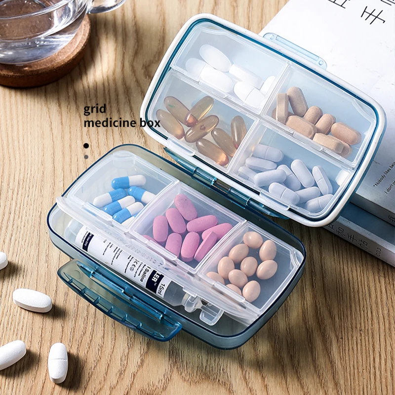 

Large Pill Box 7 Days Pill Vitamin Organizer Case Waterproof Pillbox Medicine Splitters Tablet Holder Storage Box Compartment