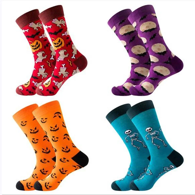 

Halloween New Style Pumpkin Skeleton Bat Cotton Socks Horror Theme Party Wear Halloween Accessories Halloween Party Decoration