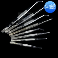 an qisheng medical 304 stainless steel tweezers non slip tip straight elbow with tooth plucking thickened hardened precision too