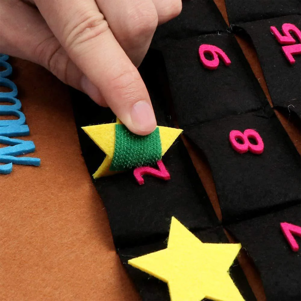 

Felt Ramadan Eid Mubarak Wall Hanging Numbered Countdown Calendar 30 Spaces Home Muslim Balram Party Decor Supplies