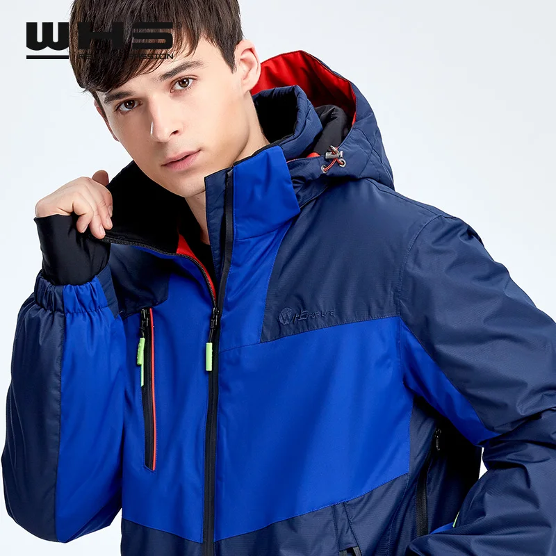 WHS Горячая Мужская зимняя Лыжная куртка уличная ветрозащитная водонепроницаемая