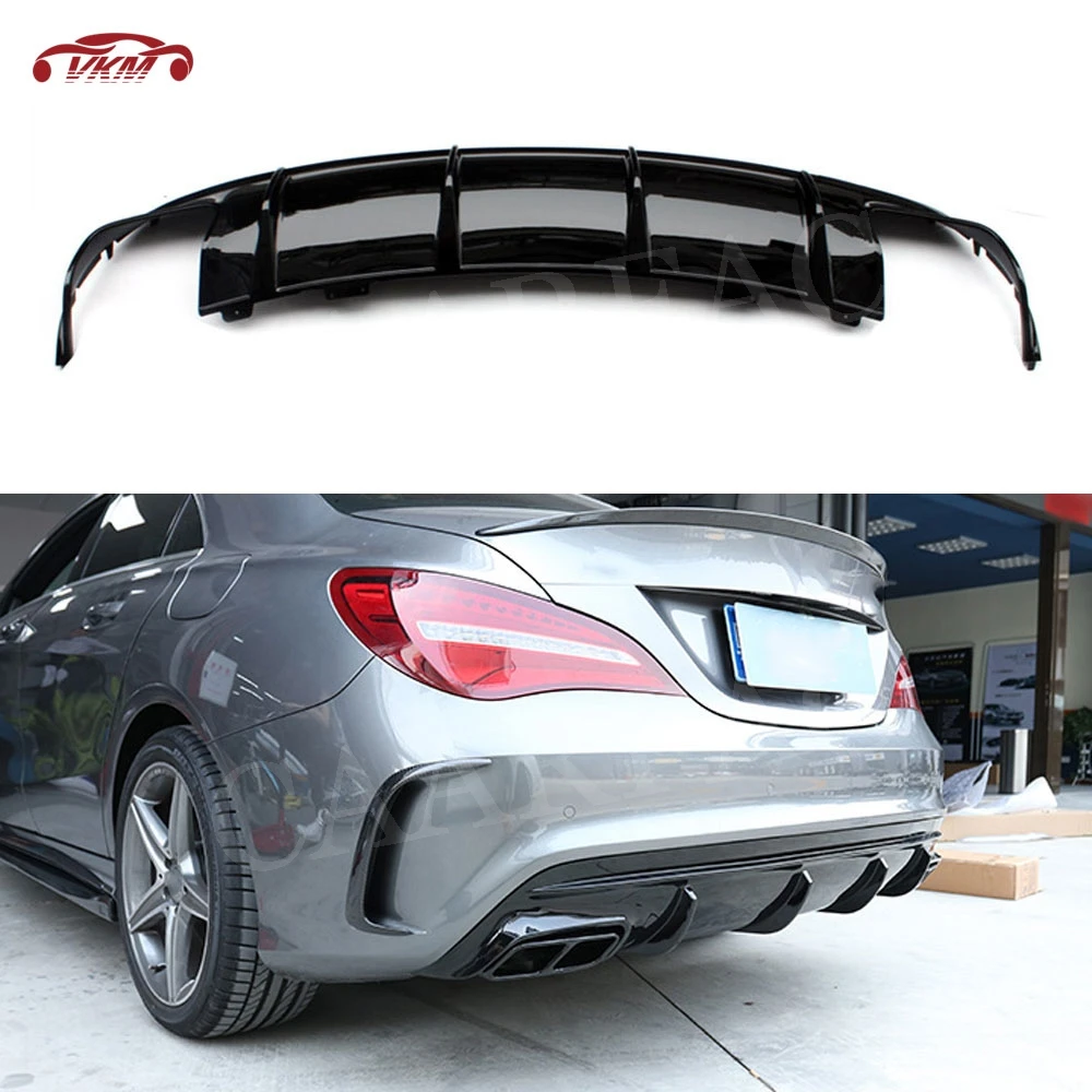 Углеродного волокна диффузор губа на задний бампер для Mercedes Benz CLA класс W117 CLA45 2016