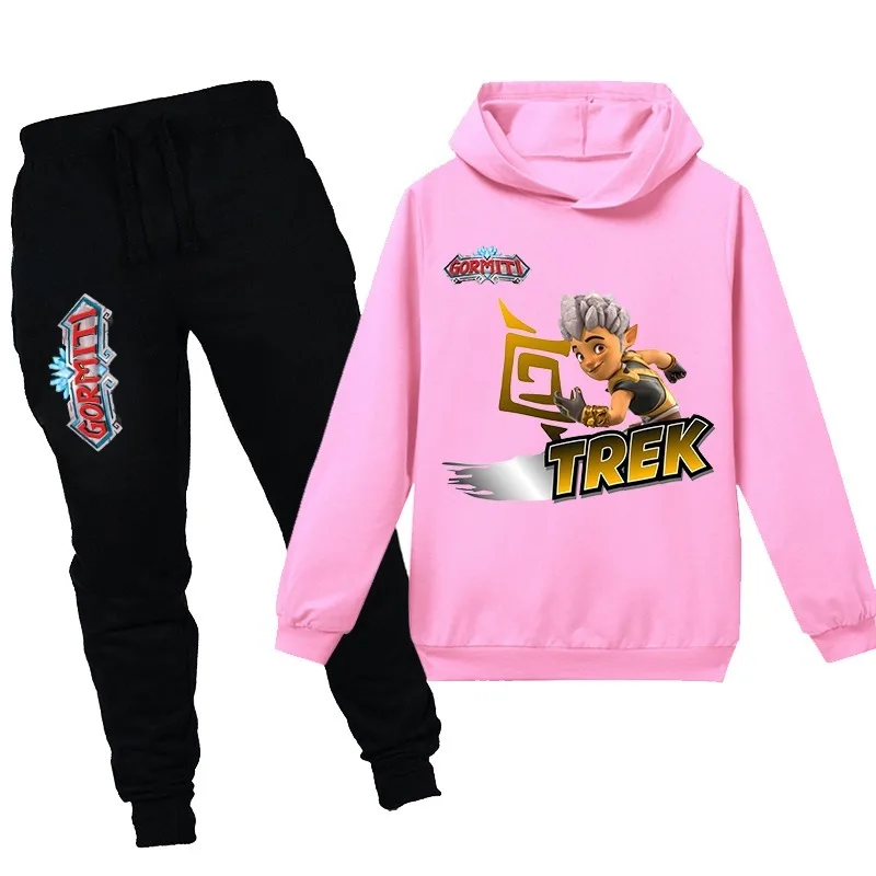 

Gormiti Game Cartoon Children Sweatshirts Pants Two Piece Set Hoodie Boys Kids Long Sleeve Pullover Costume Girls Winter Clothes