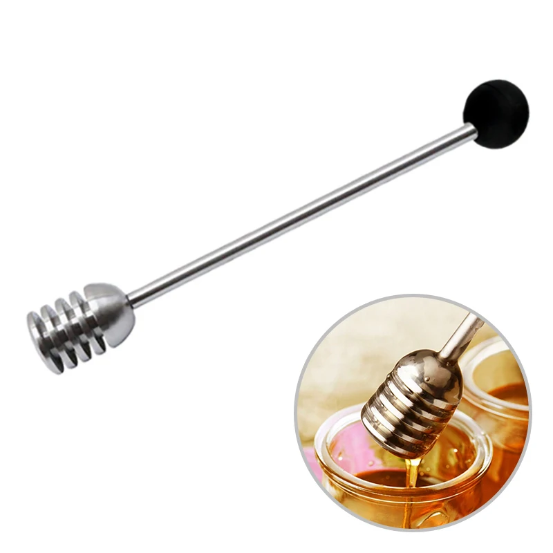 

Practical and durable Honey Spoon Stirring Stick Honey Spoon Dessert Spoon 304 Stainless Steel Rod Stainless Steel Honey Spoon