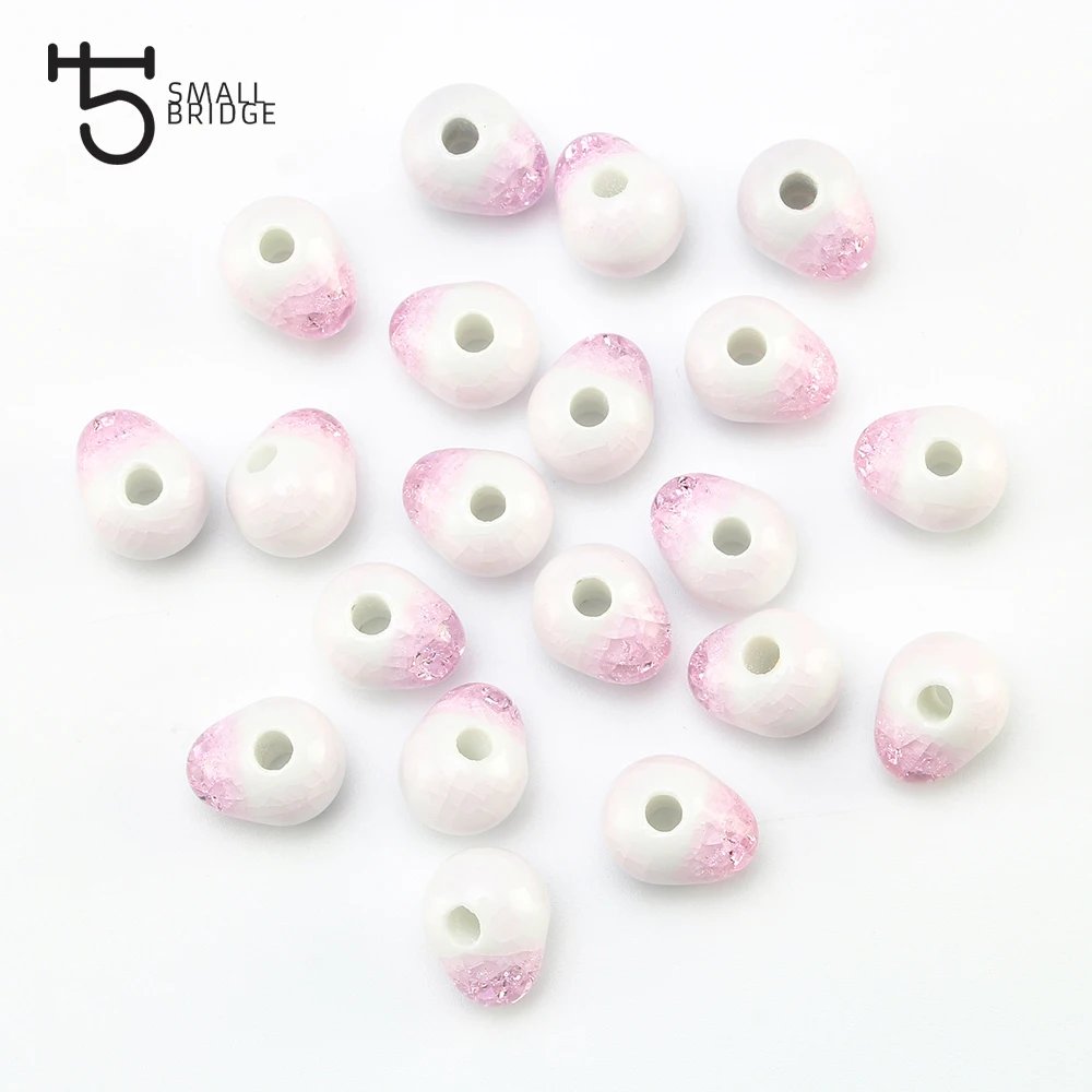 

6 8 10mm Handmade Ceremic Beads for Jewelry Making Diy Accessories Bracelet Earrings Ice Crack Glass Loose Beads Wholesale T103