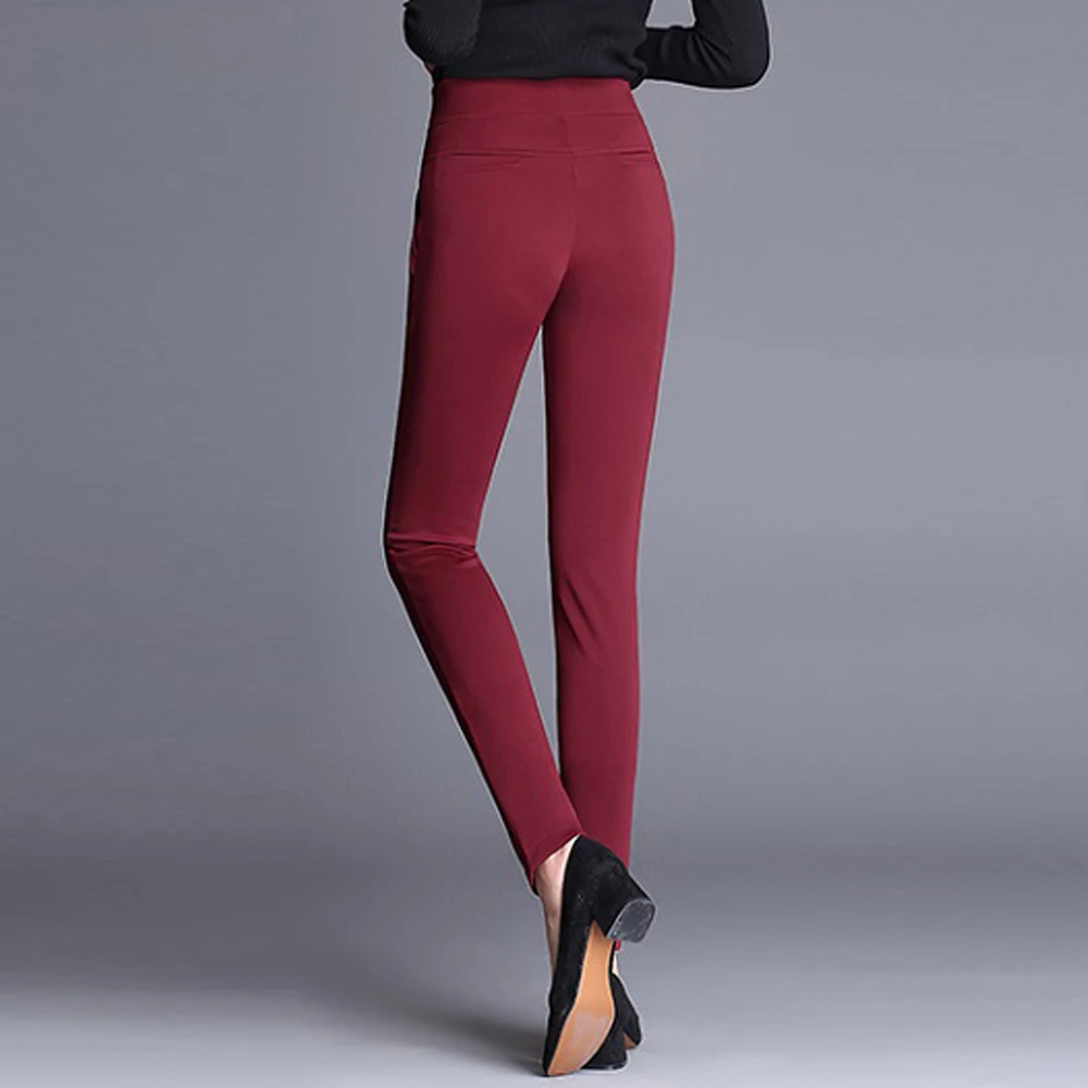 Женские брюки 2021 Весенние длинные штаны шаровары с высокой талией эластичной