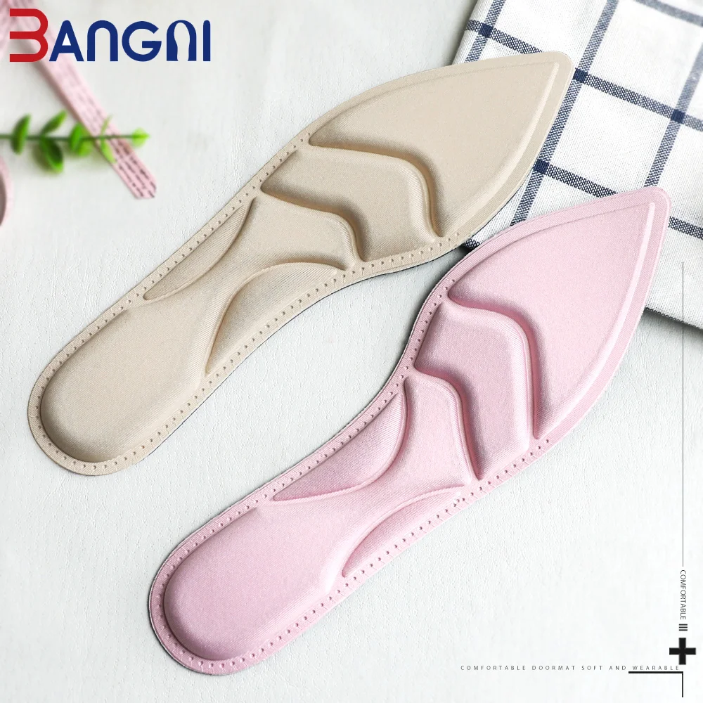 

BANGNI 2Pair High Heels Insoles Arch Support Soft Grinding Feet Sweat-Absorbant Memory Foam Massage Insert Shoes Pads for Women