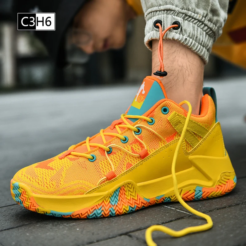 

Couple Running Shoes Super Star Basketball Increase Height Sneakers Fashion Printed Trainers Color Sole Outdoor Sport Shoes