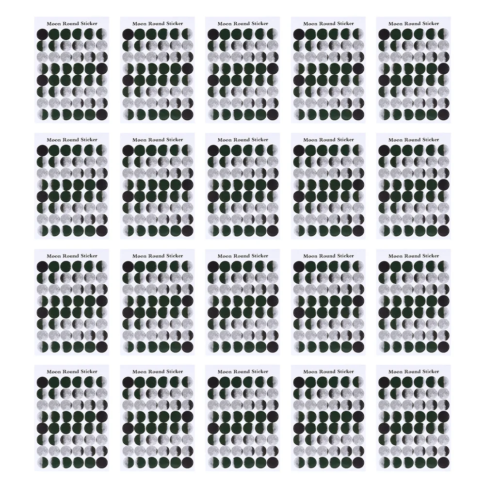 

20 Sheets Moon Theme Sealing Stickers Fashion Sticker Decor Hand Account Decals