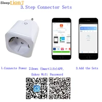 sleeplion app wifi smart socket plug 110v 220v power switch outlet smart home wireless euusuk plug