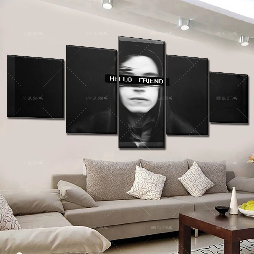 Модульная Настенная картина для гостиной декоративная 5 панелей мистер робот ТВ